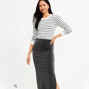 🆕 Shimmer Ponte Midi Skirt